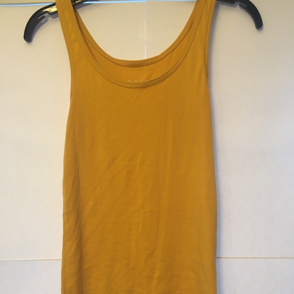 yellow tank top